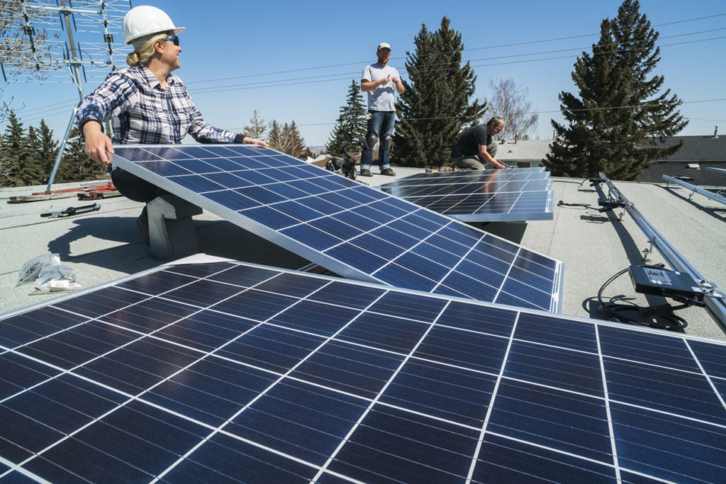 solar panels installation